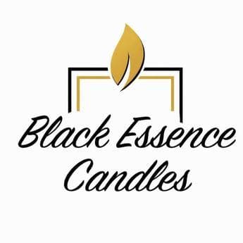 Black Essence Candles black and gold flame logo