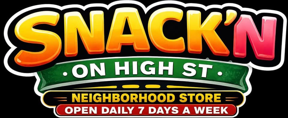 Snack'n on High St. neighborhood store logo