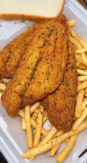 Fish and fries from Juicy Lucy's Kitchen