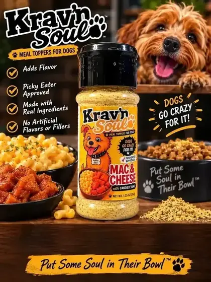 Krav'n Soul meal topper close-up