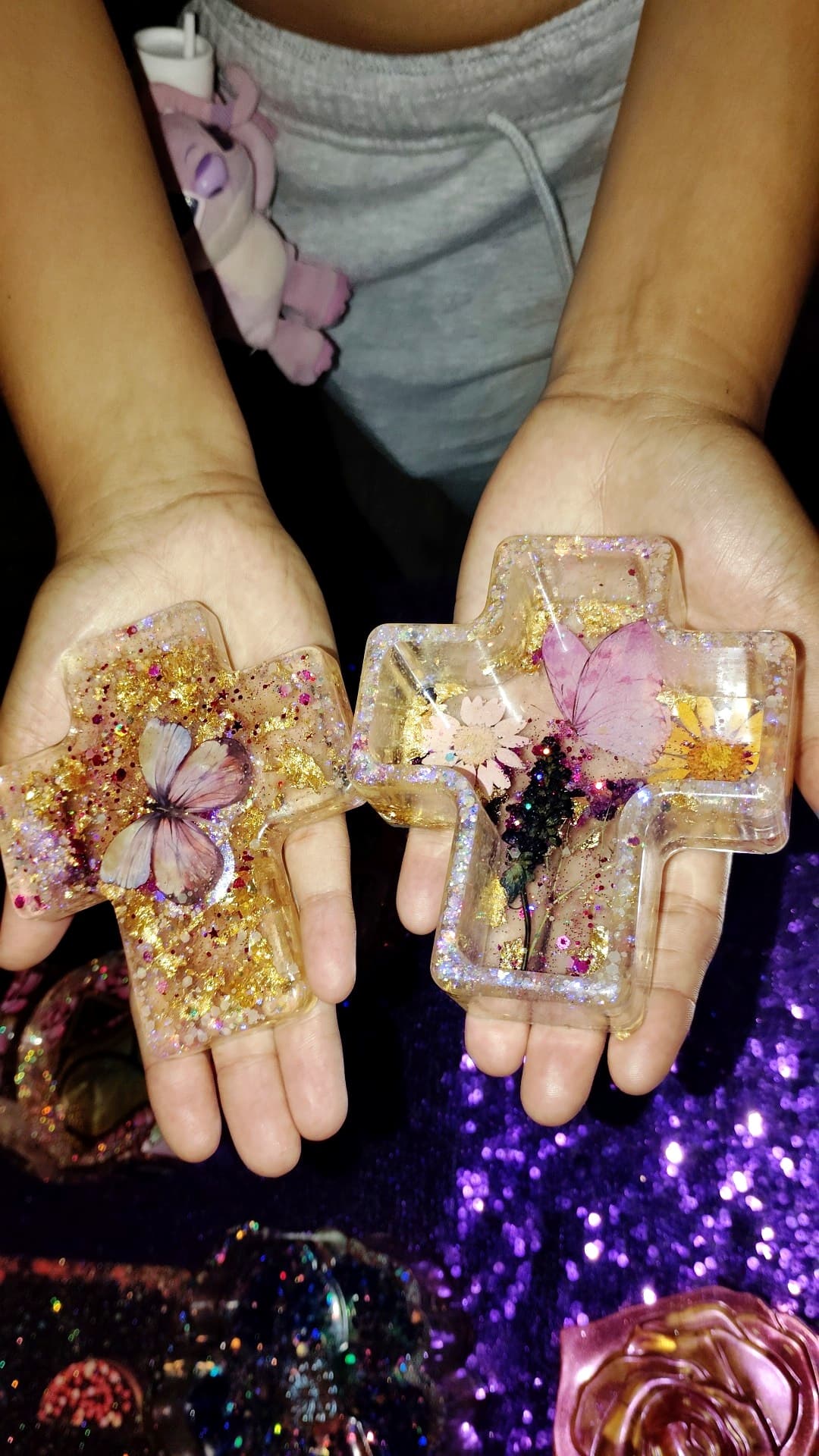 Decorative resin crosses from L. Marie's Creations