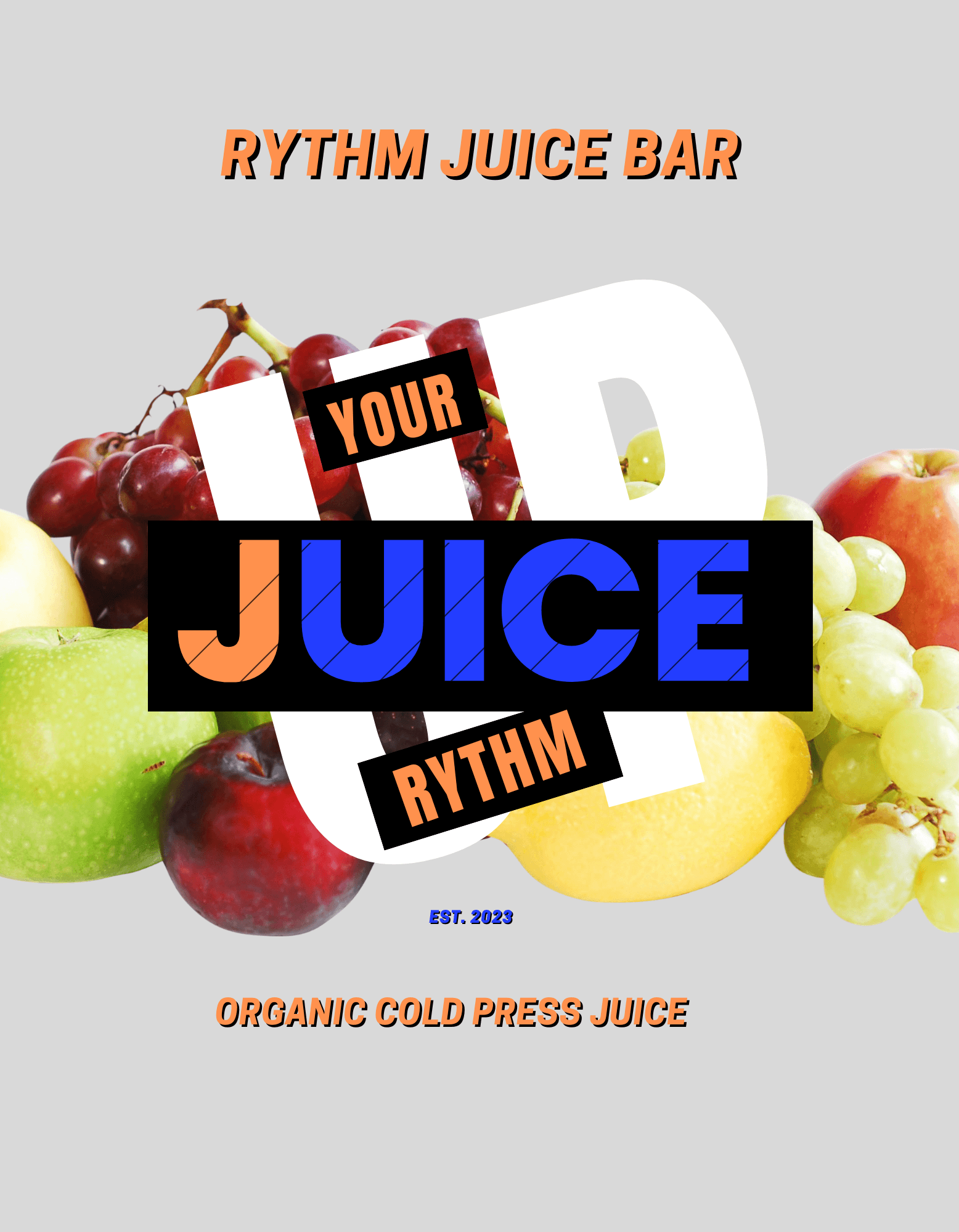 Rythm Juice Bar organic cold press juice brand poster